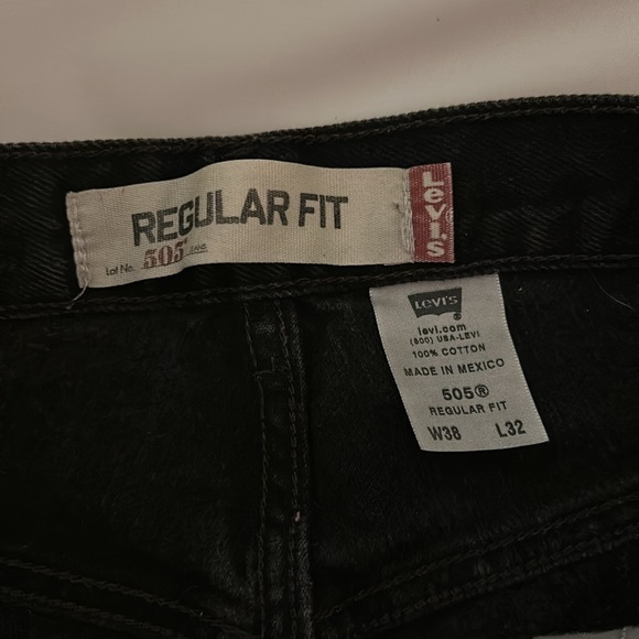 Levi’s Men’s Vintage 505 Regular Fit Jeans Black Size W38 L32 - Picture 9 of 11